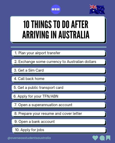 Australia Student Life, Australia Manifestation, Australia Checklist, Basic Greek Words, Australia Facts, Australia Travel Bucket Lists, Study In Australia, Travel Infographic, Australia Vacation