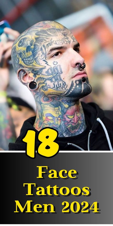 Dive into 2024's face tattoo trends for men. From symbolic ink to bold designs, discover how these tattoos narrate stories of identity and style Under Eye Tattoo Men, Side Of Head Tattoo Men, Small Face Tattoo Men, Face Tattoos Men, Head Tattoo Men, Face Tattoo Men, Cool Face Tattoos, Mens Face Tattoos, Chin Tattoo