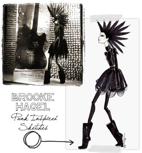 punk illustration - Google Search Punk Subculture Fashion, Punk Fashion Drawing, 80s Punk Fashion, Punk Chaos To Couture, Chaos To Couture, Punk Illustration, Punk Subculture, Fashion Sketchbook Inspiration, Glam Punk