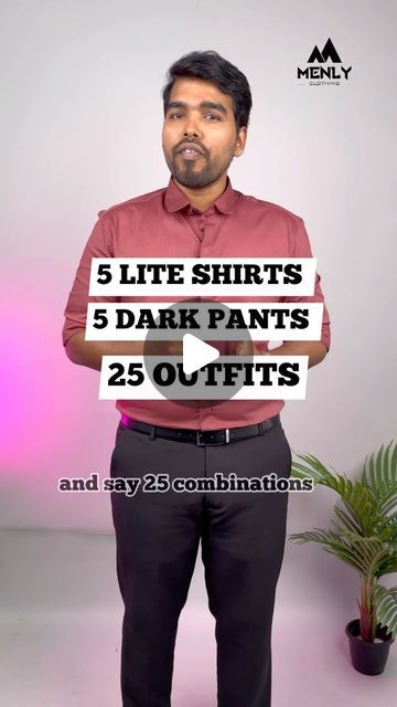 Lakshmanan Bojarajan on Instagram: "✅25 Formal outfit combination 
✅5 Lite shirt 5 dark pants -25 outfit combination 
✅For online orders:9962003251 
✅Store: @menlyclothing 
.
.
here are 25 outfit combinations using the described shirts and pants:

1. Peach shirt with brown pants
2. Peach shirt with navy blue pants
3. Peach shirt with black pants
4. Peach shirt with dark green pants
5. Peach shirt with dark grey pants
6. Sky blue shirt with brown pants
7. Sky blue shirt with navy blue pants
8. Sky blue shirt with black pants
9. Sky blue shirt with dark green pants
10. Sky blue shirt with dark grey pants
11. Mint green shirt with brown pants
12. Mint green shirt with navy blue pants
13. Mint green shirt with black pants
14. Mint green shirt with dark green pants
15. Mint green shirt with dar Blue Shirt Khaki Pants, Green Shirt With Black Pants, Navy Shirt Grey Pants Men, Khaki Pants Blue Shirt, Green Shirt Beige Pants Men, Sea Green Shirt Outfit Men, Mint Pants Outfit, Dark Grey Pants, Sky Blue Shirt