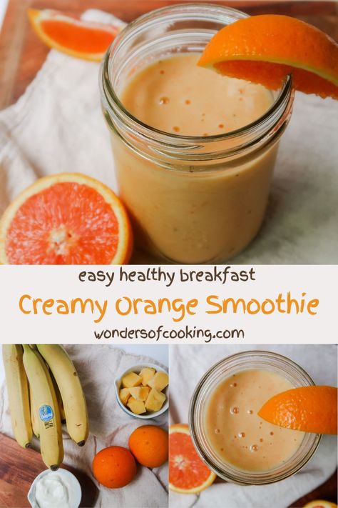 Orange Creamsicle Smoothie Recipe, Orange Creamsicle Smoothie, Smoothie Easy, Orange Smoothie Recipes, Creamsicle Smoothie, Orange Julius, Recipes Gluten Free, Orange Smoothie, Yogurt Milk