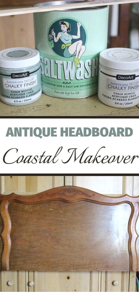 Nautical Headboard, Refinished Headboard, Chalk Painted Headboard, White Wash Headboard, Coastal Headboard, Beach Headboard, Seagrass Headboard, Diy King Headboard, Headboard Makeover