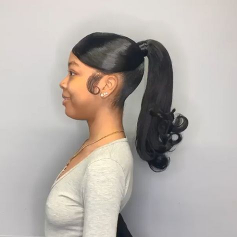 Straight Ponytail Hairstyles, Prom 2k23, Occasion Hairstyles, Boy Bsf, Single Jokes, Baddie Hair, Sleek Braided Ponytail, Barbie Ponytail, Wrap Around Ponytail