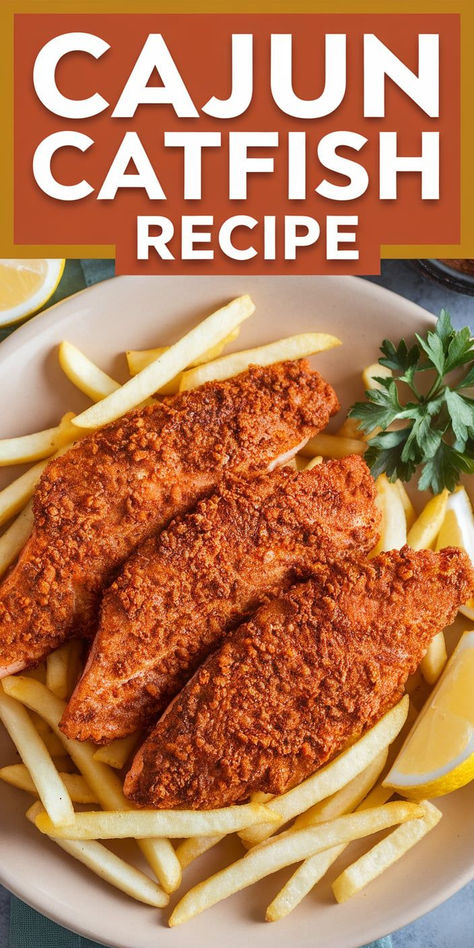 Packed with smoky, spicy flavors, this Cajun Catfish is a simple yet delicious way to enjoy tender, flaky fish. Perfect for a quick dinner or a flavorful meal any day! Catfish Steak Recipes, Southern Catfish Recipes, Catfish Atchafalaya Recipe, Cajun Catfish Recipes, Catfish Dinner Ideas, Catfish Courtbouillon Recipe, Courtbouillon Recipe, Grilled Catfish Recipes, Easy Cajun Recipes