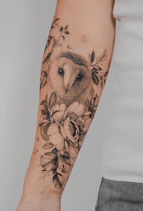 What Does An Owl Tattoo Mean?(Illustrated) Tree Owl Tattoo, Owl And Dragon Tattoo, Owl Tattoo Calf, Mom Owl Tattoo, Forearm Owl Tattoo Women, Creative Owl Tattoo, Owl Tattoo For Women Forearm, Owl And Rose Tattoo Design, Owl And Eagle Tattoo