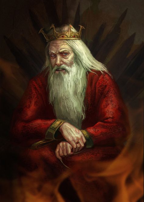 The Mad King by Anastasia Prokofeva Aerys Targaryen, The Mad King, Game Of Thrones Books, Game Of Thrones Artwork, Fire Fans, Targaryen Art, Song Of Ice And Fire, Asoiaf Art, Dragon Dance