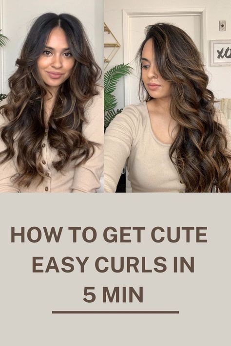 Big Bouncy Curls Long Hair Tutorial, How To Get Big Loose Curls For Long Hair, Large Bouncy Curls, Quick Curls For Medium Hair, Long Soft Curls Hairstyles, Large Loose Curls, How To Make Big Curls For Long Hair, How To Curl Really Long Hair, Quick Curls For Long Hair