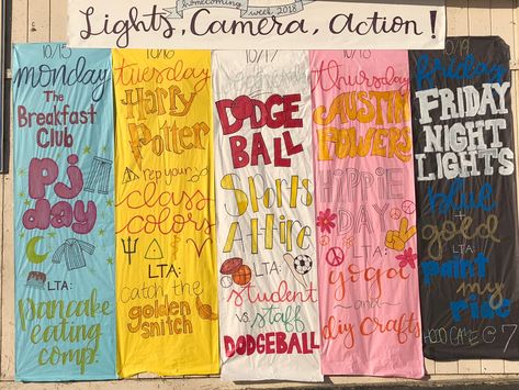 AGHS celebrates “Lights, Camera, Action” Homecoming Week for 2018 Tacky Tourist Day, Winter Spirit Week, Student Council Activities, School Spirit Ideas Pep Rally, Spirit Week Ideas, Spirit Week Themes, Tacky Tourist, Spirit Day Ideas, School Spirit Posters