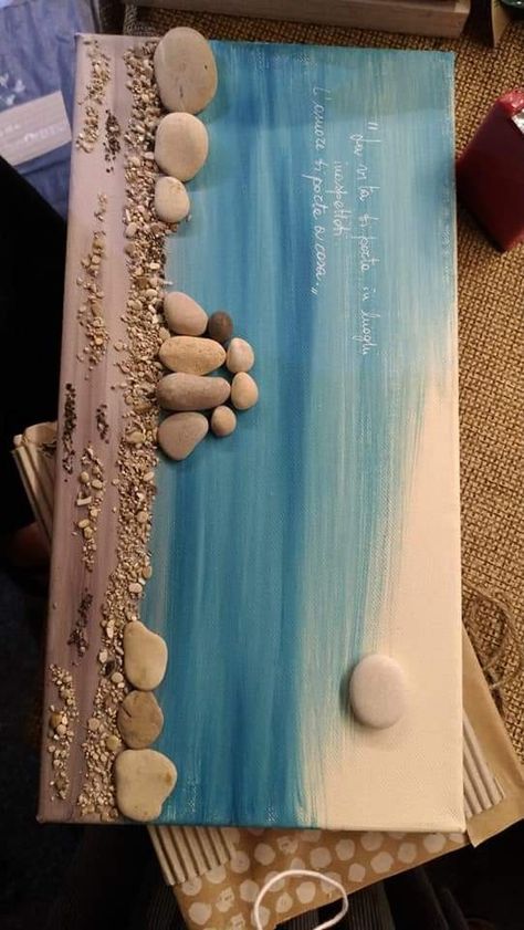 Seashell Art Diy, Ocean Art Painting, Stone Pictures Pebble Art, Beach Glass Crafts, Art Coquillage, Seashell Projects, Seashell Wall Art, Boho Art Drawings, Glass Art Projects