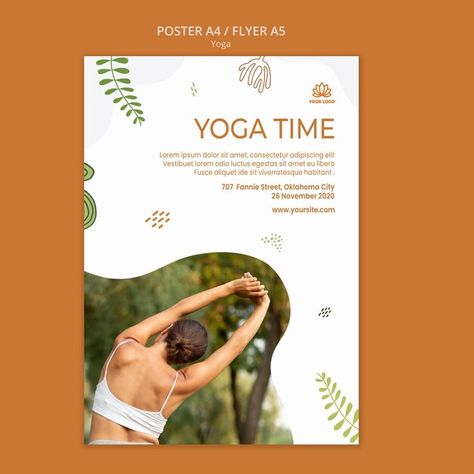 Class Poster Ideas, Beach Yoga Photography, Yoga Poster Design, Yoga Flyer, Pranayama Yoga, Photography Brochure, Yoga Trainer, Class Poster, Yoga Branding