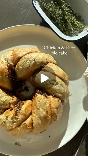 Sivan's Kitchen on Instagram: "Savory Chicken and Rice Bundt Wrapped in Crispy Flaky Filo Dough. A show stopping side for your holiday table 🧡

INSTRUCTIONS PINNED IN COMMENTS BELOW ⬇️

Ingredients
* For the Filling:
 * 1 cup raw basmati rice
 * 2 large onions, chopped
 * 1 pound ground chicken (dark or white meat)
 * 1/4 cup oil (plus a little extra for combining with chicken and rice)
 * 1/2 cup dried cranberries
 * 1/2 cup chopped roasted or raw unsalted pistachios
 * 1 teaspoon Ras el hanout
 * 1 teaspoon black pepper
 * 2 teaspoons salt (or to taste)
 * 1 bunch fresh parsley, chopped
 * A few sprigs of fresh thyme
* For the Filo Dough:
 * 6 sheets of filo dough
 * Avocado oil (to spray the Bundt pan)
* Equipment:
 * One 10-cup Bundt pan

#chicken #rice #holiday #filo #sivanskitchen # Bundt Pan Chicken, Phyllo Chicken, Sivan's Kitchen, Filo Dough, Ras El Hanout, Savory Chicken, Winner Winner Chicken Dinner, Chicken Main Dishes, Pan Chicken