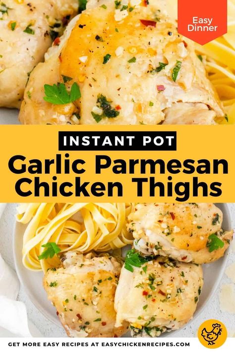 Instant Pot Garlic Chicken, Garlic Parmesan Chicken Thighs, Parmesan Chicken Thighs, Instant Pot Garlic Parmesan Chicken, Chicken Thighs Recipe, Thighs Recipe, Easy Chicken Thigh Recipes, Chicken Breast Recipes Easy, Pressure Cooker Chicken