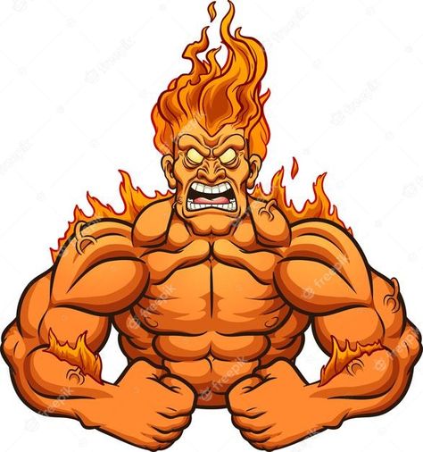 Premium Vector | Strong man on fire illustration concept Screaming Cartoon, Fire Illustration, Man On Fire, Strong Man, Man Vector, Man Illustration, Cartoon Man, Shirt Print Design, Icon Set Vector