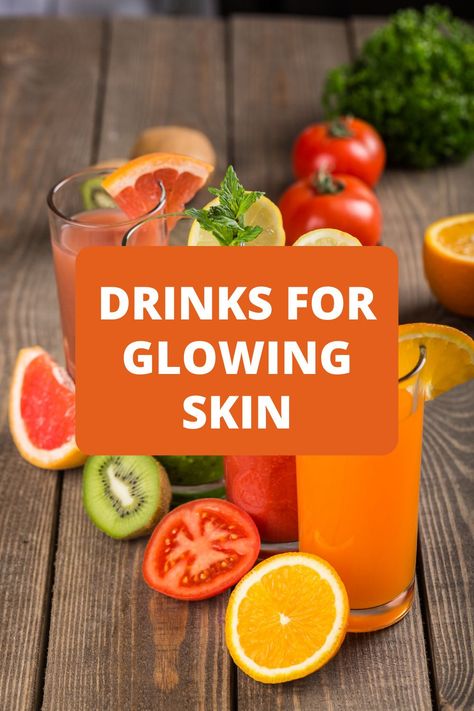 Morning Drinks For Glowing Skin, Glow Drink Recipe, Drinks For Glowing Skin, Glowing Skin Juice, Healthy Morning Drinks, Flowers Recipes, Juice For Skin, Food For Glowing Skin, Skin Drinks