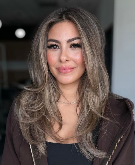 Light mushroom lived-in blonde. Keep swiping to see her before! I loved doing this transformation! #katyhairstylist #katyhairsalon… | Instagram Beige Balayage, Highlights Inspiration, Ash Blonde Hair Balayage, Brown Hair With Lowlights, Baylage Hair, Baby Lights, Mushroom Hair, Dark Blonde Hair Color, Beige Hair