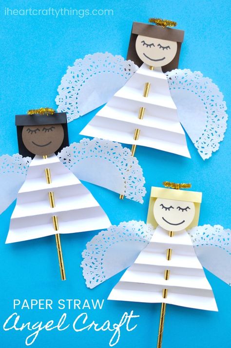 Beautiful Christmas angel craft for kids to make. Great Christmas craft for kids, angel kids craft and Sunday school Christmas craft for kids. #christmascrafts #ChristmasCraft #christmascraftsforkids #iheartcraftythings #angelcrafts #christmasangels Christmas Sunday School Crafts, Christmas Angel Crafts, Paper Angel, Angel Kids, Bible Crafts For Kids, Angel Crafts, Preschool Christmas, Easy Christmas Crafts, Crafts For Kids To Make