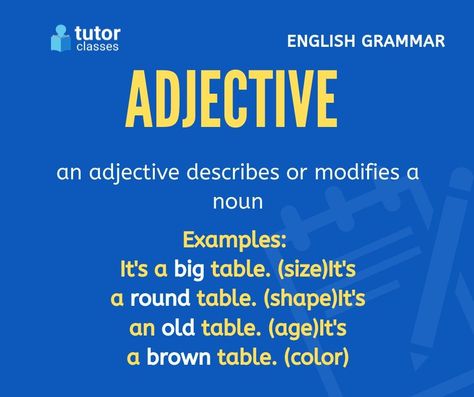 What is Adjective What Is Adjective, Adjective Definition, English Adjectives, Preschool Math Worksheets, English Phonics, English Tips, Smart Ideas, Preschool Math, Math Worksheets