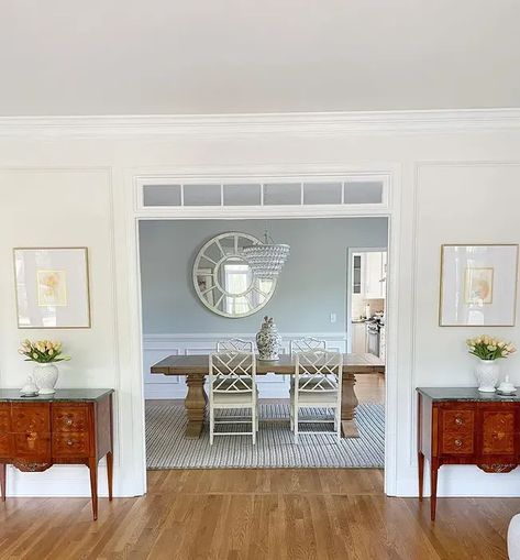 White stylish interior with Cameo White by Behr Behr Classic Silver, Cottage White Behr, Room Wall Painting, White Paint Colors, White Living Room, Home Pictures, Wall Paint, Coordinating Colors, Living Room Wall