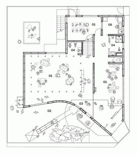 MAD transforms Japanese house into kindergarten with a two-storey slide Daycare Floor Plans, Junya Ishigami, Nursery Planning, Mad Architects, Houses In Japan, One Storey House, House Slide, Tile Cladding, Kindergarten Design