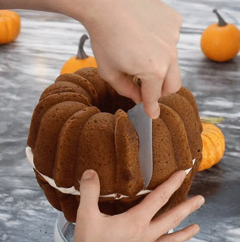 Pumpkin Bundt Cake - Preppy Kitchen Pumpkin Bunt Cake, Bundt Cake Decorations, Pumkin Cake, Pumpkin Shaped Cake, Fall Birthday Cakes, Cake Bundt, Pumpkin Smash, Pumpkin Bundt, Pumpkin Mold