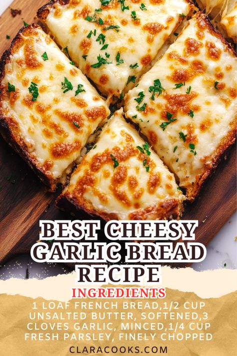 Best Cheesy Garlic Bread Recipe Diy Cheesy Garlic Bread, Best Bread For Garlic Bread, Loaded Garlic Bread, Best Cheesy Garlic Bread, Texas Toast Bread, Easy Garlic Bread Recipe, Best Garlic Bread, Easy Garlic Bread, Cheesy Bread Recipe