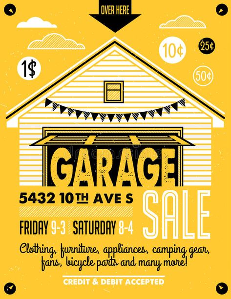 Sale Poster Ideas, Yard Sale Flyer, Garage Sale Flyer, Garage Sale Organization, Community Garage Sale, Sale Poster Design, Printable Banner Template, Yard Sale Signs, Garage Sale Signs