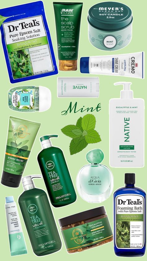 Shower products smell good, how to smell like mint, how to smell good all day, #selfcare #showerproducts #mint #shampooandconditioner #bodylotion #perfume #bodyscrub #bodysoap #chapstick #deodorant #shavingcream Deodorant Aesthetic, Smell Good All Day, How To Smell Good, To Smell Good, Shower Products, Body Hygiene, Scalp Scrub, Body Skin Care Routine, Body Soap