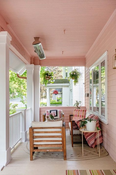 Pink Houses Exterior, The Pink House, Pink House, Pink Houses, The Girl Who, The Pink, Porch, Exterior, Pink