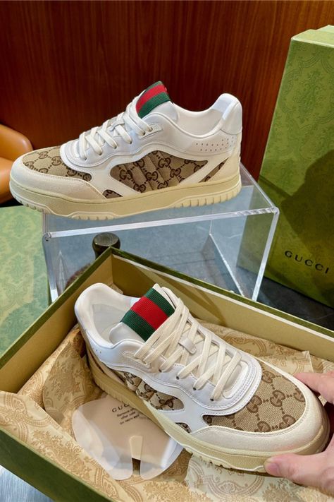 Shop Women's Gucci Re-Web Trainer Ysl Boots, Dior Boots, Lv Tote, Ysl Wallet, Lv Sneakers, Givenchy Handbags, Chanel Boots, Mcqueen Sneakers, Fendi Peekaboo