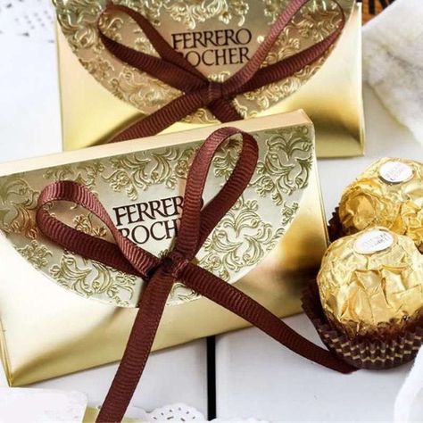 Creative Candy Box Party Baby Shower Gifts Ferrero Chocolate Box Dessert Gift Bag Supplies Ferrero Rocher Wedding, Wedding Favor Boxes Elegant, Wedding Reception Party Favors, Ferrero Rocher Gift, Reception Gifts, Wedding Favor Table, Creative Wedding Favors, Chocolate Wedding Favors, Candy Wedding Favors