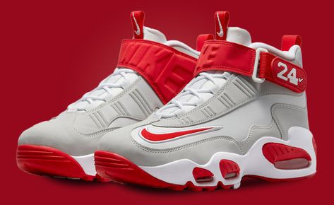 Nike Air Griffey Max 1, Air Griffey Max 1, Ken Griffey Jr., Griffey Jr, Ken Griffey, Patent Shoes, Red Sneakers, New Nike Air, Nike Fashion