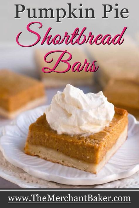 Cheesecake Pumpkin Pie, Pumpkin Shortbread, Shortbread Squares, Kitchen 101, Pumpkin Pie Bars Recipe, Cheesecake Pumpkin, Bread Pumpkin, Joy Cookies, Muffins Breakfast