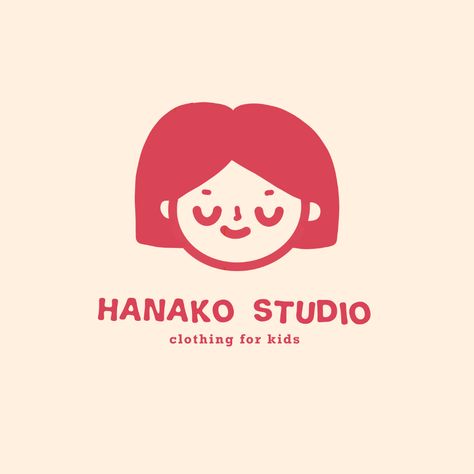 Hana Kirchhoff on Behance Logo Design Character, Doll Logo Design, Kawaii Branding Design, Korean Brand Logo, Art Shop Logo, Kawaii Branding, Cute Brand Logo, Korean Logo Design, Kawaii Logo Design