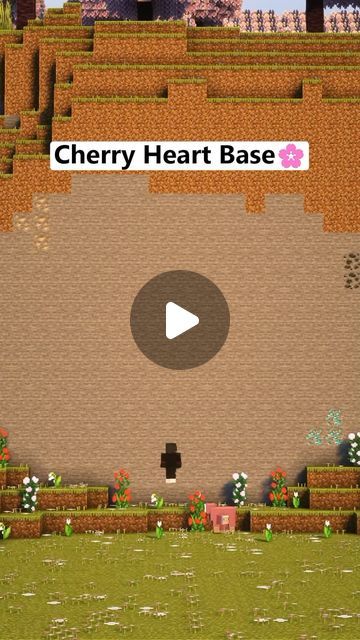 Humoky on Instagram: "Minecraft Cherry Heart Base 🌸| Credit to @hiboukyt ❤️ -Follow me for more Tutorial Minecraft❤️  - Save this video and share at friends✨  -If you see this your the BEST 👑  _________________________________________________________  #minecraft #minecraftbuild #minecraftturorial #minecraftinspiration #minecraftredstone #minecraftbuilding #minecraftdaily #minecraftideas #minecraft #minecrafthouse #minecraftonly #minecrafthacks #minecrafter #humoky" Heart Base Minecraft, Cherry Base Minecraft, Houses In Minecraft Ideas, Minecraft Builds Cherry Blossom, Minecraft Bases, Minecraft Heart, Minecraft Base, Your The Best, Minecraft Redstone