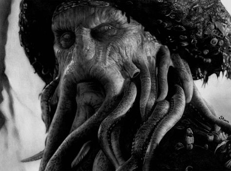 Scary Halloween Decorations Outdoor, Bill Nighy, Pencil Drawings Of Animals, Chicano Tattoo, Nature Artists, Pencil Drawings Easy, Davy Jones, Arte Sketchbook, Hyperrealism