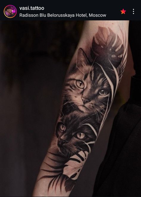 Cat Tattoo Portrait, Realistic Cat Tattoo, Cat Portrait Tattoo, Cat Eye Tattoos, Simple Cat Tattoo, Cat Portrait Tattoos, Line Art Simple, Cat Tattoo Ideas, Leopard Tattoos