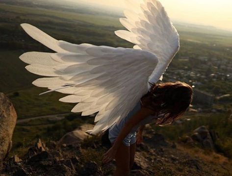 Human Wings, Angelic Aesthetic, Winged People, Angel Wings Costume, Angel Photography, All The Bright Places, Angel Aesthetic, White Wings, Wings Costume