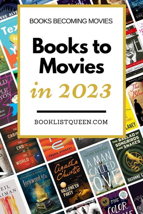 Books That Are Movies, Movies Based On Books, Books To Movies, 2023 Movies, Books Turned Into Movies, 2023 Books, Best Book Club Books, Book Club Reads, Great Books To Read