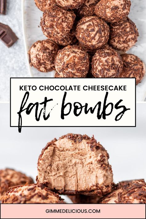 Keto Chocolate Cheesecake Fat Bombs Keto Chocolate Cheesecake, Keto Diet Grocery List, Gimme Delicious, Keto Diet Breakfast, Keto Friendly Desserts, Low Carb Dessert, High Fat Foods, Low Carb Breakfast Recipes, Keto Chocolate