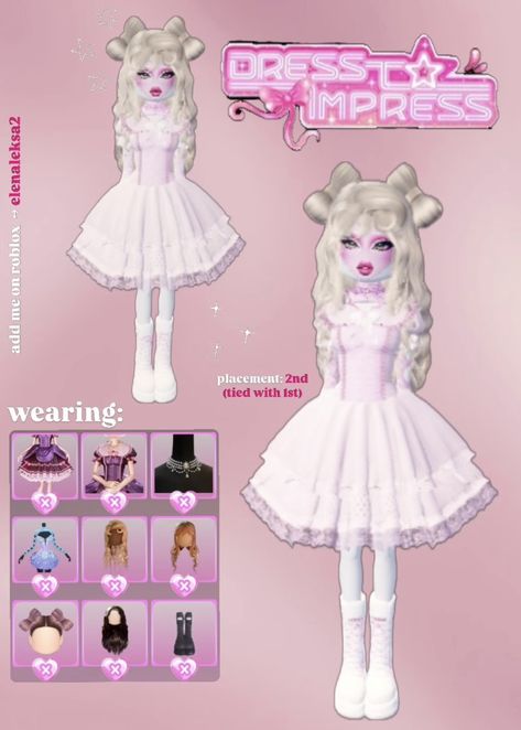 Pink Kawaii Outfit, Kawaii Dress To Impress, Dti Theme, Outfit Tutorial, Kawaii Outfit, Pink Kawaii, Kawaii Dress, Add Me, Kawaii Clothes