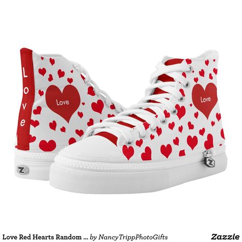 Decorating Sneakers, Lovecore Outfits, Valentines Shoes, Cupid Aesthetic, Lovecore Fashion, Valentine's Day Gift Ideas, Red Love Heart, Heart Shoes, Heart Clothes