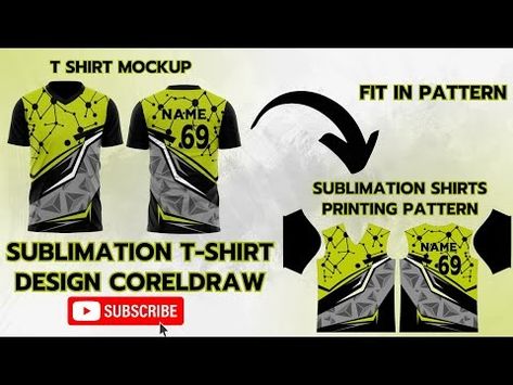 (1934) Sublimation T-shirts Design And Pattern Fitting In Coreldraw - YouTube Sublime Shirt, Tshirt Mockup, Pattern Names, Shirt Mockup, Shirt Design, Printed Shirts, Shirt Designs, Tshirt Designs, Photoshop