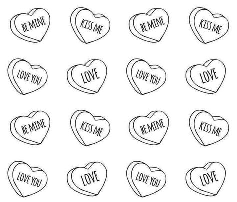 Tiny Valentines Day Tattoos, Sweetheart Candy Tattoo, Love Heart Sweet Tattoo, Valentine Tattoos, Valentines Flash, Candy Tattoo, Valentine Drawing, Bum Tattoo, Valentine Candy Hearts