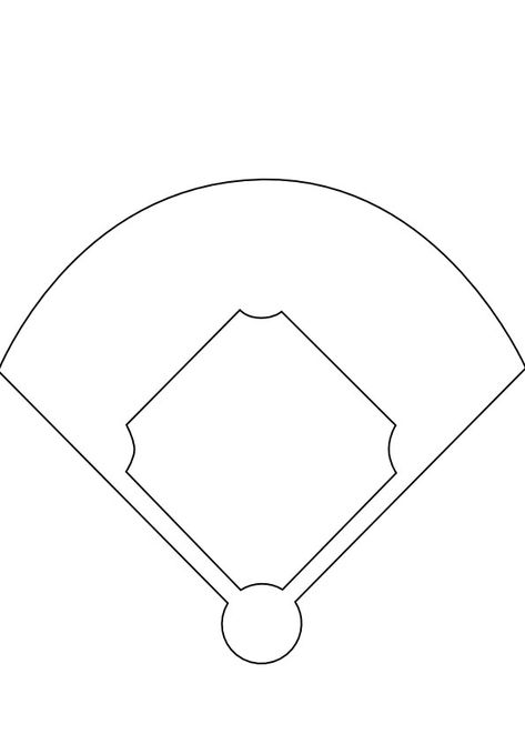 Baseball Field Coloring Page. Free printable Baseball Coloring Pages For kids download and print. Baseball Field Template Free Printable, Baseball Diamond Template, Baseball Coloring Pages Free Printable, Baseball Field Drawing, Baseball Crafts For Preschoolers, Baseball Chants, Baseball Printables, Elmo Coloring Pages, Baseball Banquet