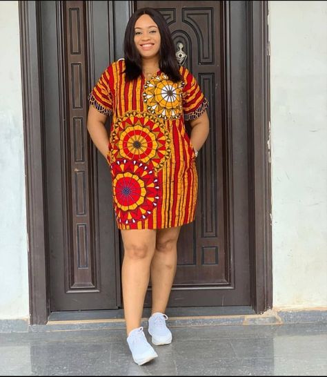 Simple Chitenge Dress Ideas, Akara Classic Short Gown, Simple Ankara Styles Gowns, Short Gown Style, Farmhouse Lounge, Mobile Login, African Print Pants, Ankara Short, Classy Short Dresses