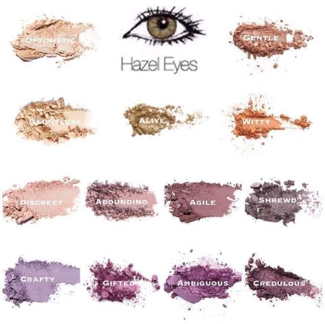 Colors For Hazel Eyes, Colors For Brown Eyes, Hazel Eyes Makeup, Purple Mascara, Younique Eyeshadow, Hazel Green Eyes, Younique Mascara, Hazel Color, Hazel Eye Makeup