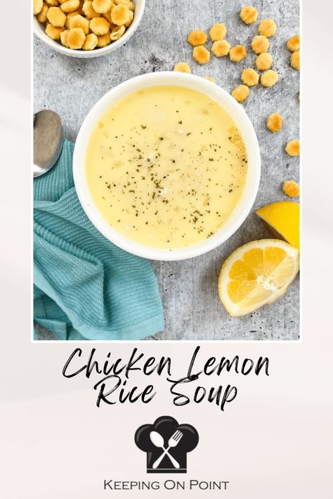 Lemon Chicken Rice Soup, Greek Lemon Soup, Greek Soup, Greek Lemon Rice Soup, Lemon Rice Soup, Greek Lemon Rice, Keeping On Point, Easy Chicken Soup, Greek Lemon Chicken Soup