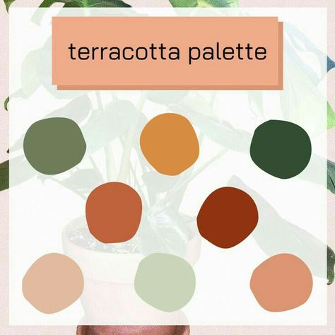 Boho Terracotta Color Palette, Tropical Boho Wedding Colors Palette, Boho Tropical Color Palette, Terracotta Red Color Palettes, Navy Terracotta Green Color Palettes, Fun Earthy Color Palette, Green And Terracotta Color Scheme Bedroom, Colors That Compliment Terra Cotta, Plant Color Scheme