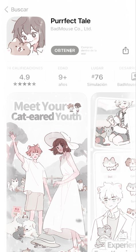 Aesthetic Apps Games, Purrfect Tale, Suggested App, App Store Games, Kawaii App, Relaxing Game, Apps For Teens, Kawaii Games, Cute App