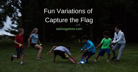 Today we’re going to talk about several fun variations of Capture the Flag. Now, if you’ve ever played Capture the Flag you know it’s one of the best outdoor games ever created. But did you know there are multiple different ways to play besides the traditional manner? Capture The Flag Rules, Capture The Flag Birthday Party, Capture The Flag Game, 50 Push Ups, Camp Games, Forest Games, Flag Game, Fun Group Games, Teen Party Games